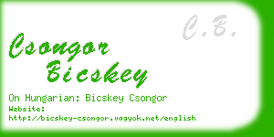 csongor bicskey business card